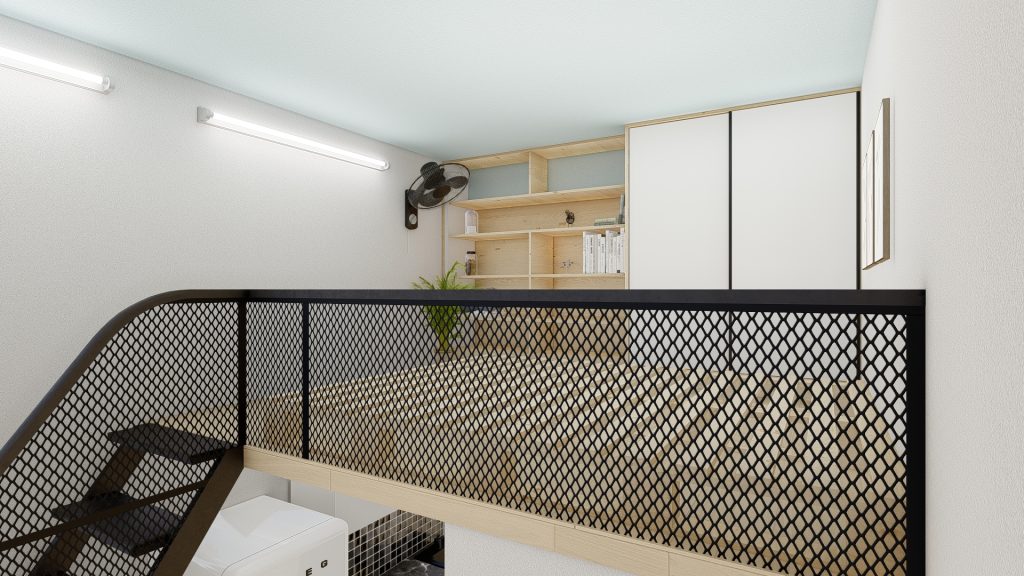 Thiết kế phòng trọ có gác xép 16m2 tại hồng phong hải phòng (3)