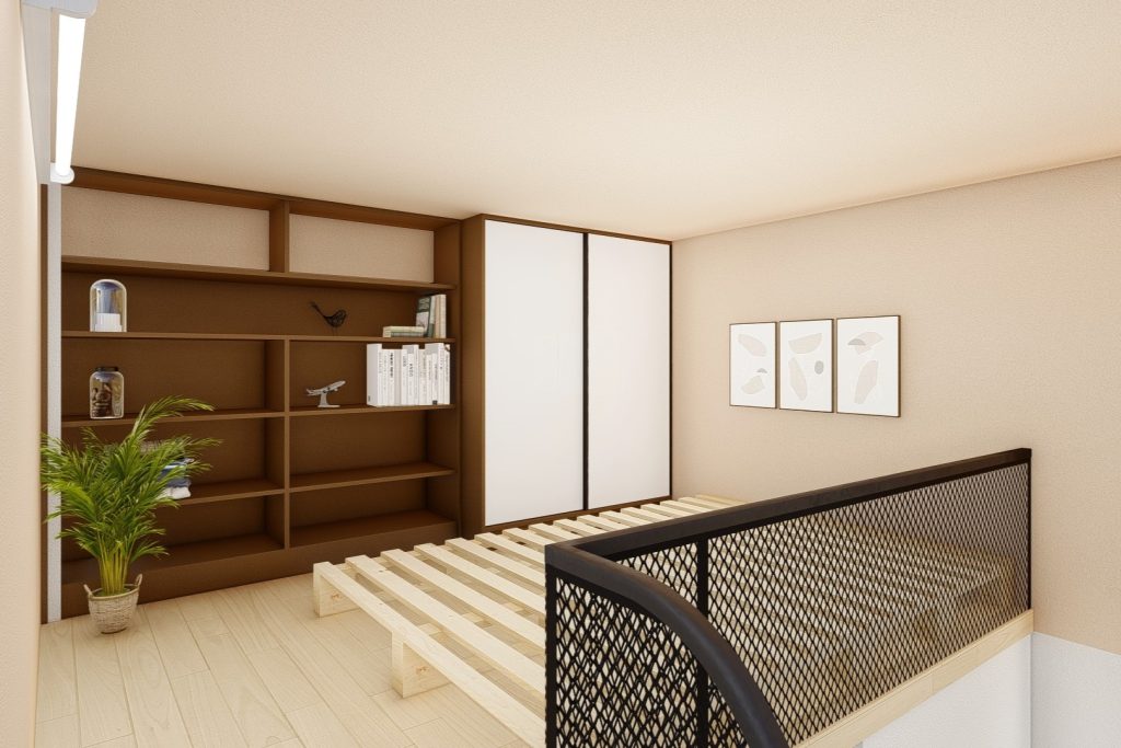 Thiết kế phòng trọ có gác xép 16m2 tại hồng phong hải phòng (4)