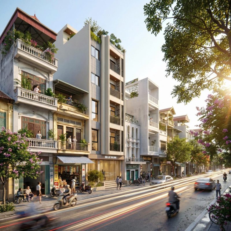 Tòa căn hộ dịch vụ kết hợp ở 7,5x24m 6 tầng 1 hầm tại Hòa Lạc ĐẸP (10)