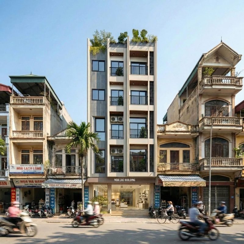 Tòa căn hộ dịch vụ kết hợp ở 7,5x24m 6 tầng 1 hầm tại Hòa Lạc ĐẸP (11)