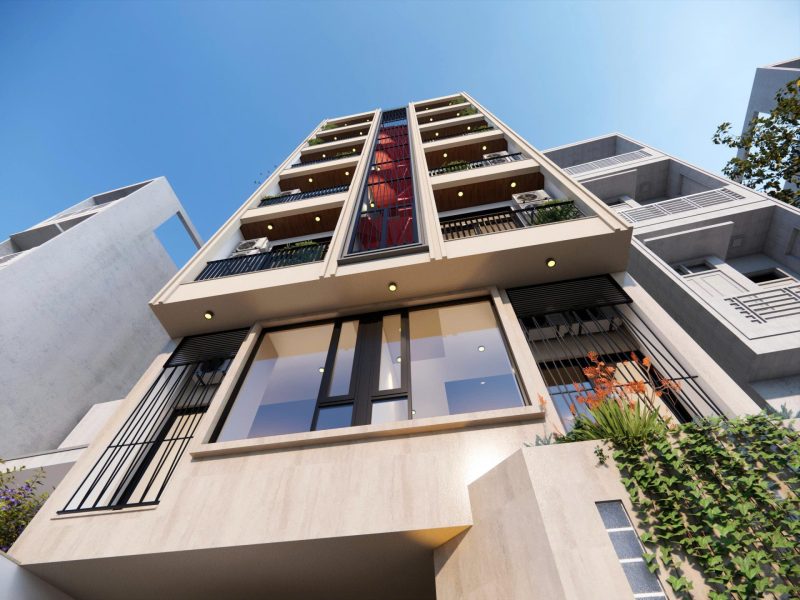 Tòa căn hộ dịch vụ kết hợp ở 7,5x24m 6 tầng 1 hầm tại Hòa Lạc ĐẸP (8)